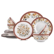 STPgoods Fleurs des Prairies Bone China Dinnerware Set of 16 Service for 4 in Gift Box
