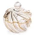 thumbnail image 1 of STPgoods Golden Swirl Glass Serving Bowl With Lid Glass Candy & Cookie Jar, 1 of 7