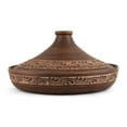 thumbnail image 1 of STPgoods Handmade Red Clay Tajine Pot for Cooking with Lid Tagine Engobe Décor 2.1 Qt (2 L) Tajine Stoneware Cooking Pot, 1 of 8