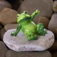 thumbnail image 1 of STPgoods Hello World Frog Handmade Ceramic Figurine Green Ceramic Sculpture Home Decoration, 1 of 4