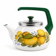 thumbnail image 1 of STPgoods Juicy Lemons Enamel Kettle 2.3 Qt (2.2 L) Enameled Aluminum Stovetop Kettle Vintage Teapot for Stove Top, Yellow, 1 of 5