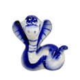 thumbnail image 1 of STPgoods Kali Cobra Handmade Porcelain Figurine 1.8" Symbol of 2025 Gzhel Figurine Hand-Painted Porcelain Sculpture Home Decor Tabletop Porcelain Snake, Blue and White, 1 of 4