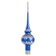 thumbnail image 1 of STPgoods Snow Glass Christmas Tree Topper 11" Hand-Painted Christmas Tree Ornament Christmas Tree Decoration Blue Silver, 1 of 9