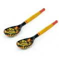 thumbnail image 1 of STPgoods Strawberry Khokhloma Wooden Tablespoon Set of 2 Pcs 5.5" (13.5 cm) Hand-Painted Wooden Spoons Decorative Spoon Dinnerware Kitchen Utensils, Black Yellow, 1 of 2