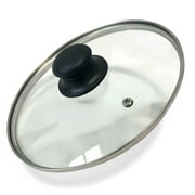 STPgoods Tempered Glass Lid with Metal Rim and Plastic Handle 10.2 26 cm Glass Pot and Pan Lid
