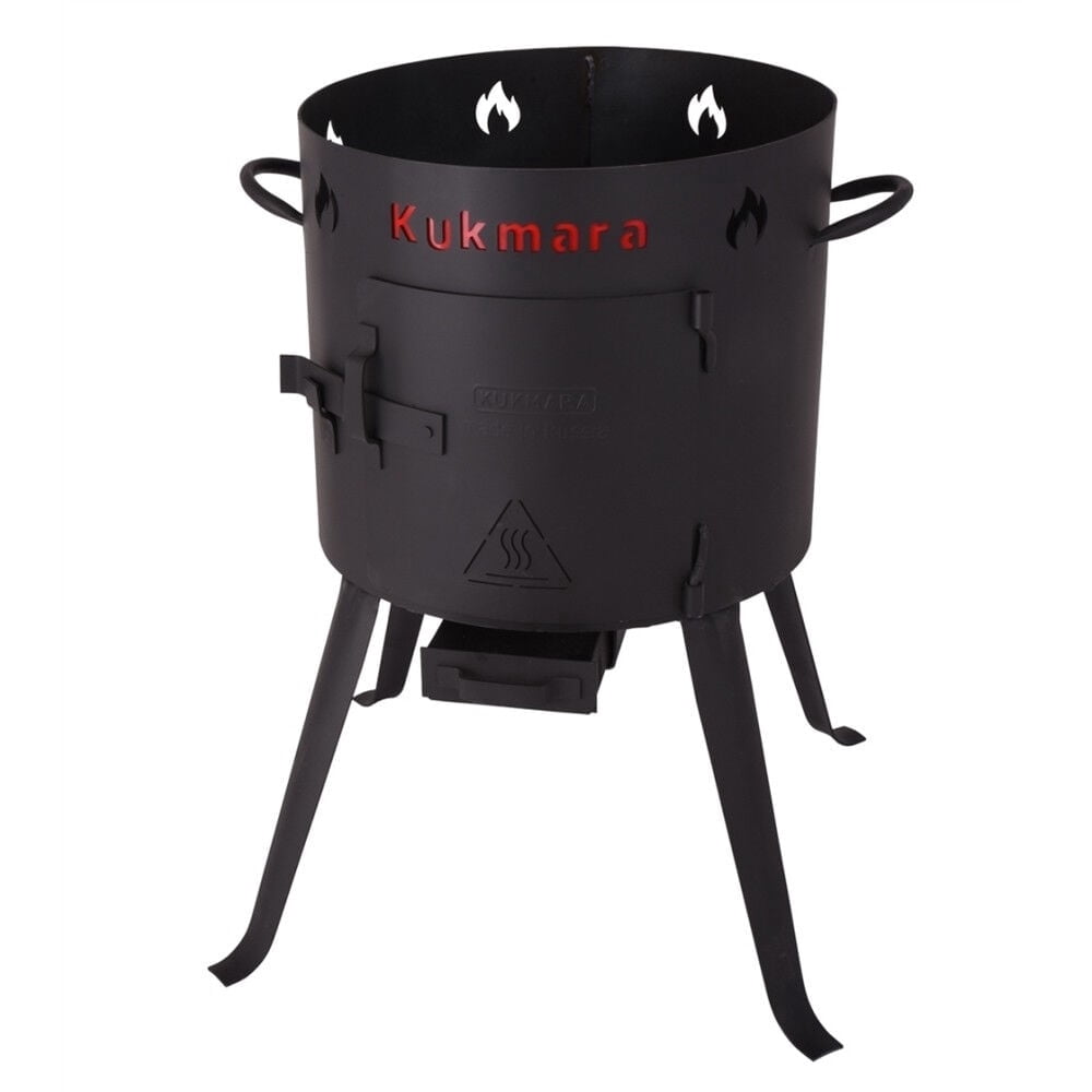 STPgoods Uchag for Kazan 12.7 Qt (12 L) Camping Stove Outdoor Oven Stove Wood Fire Oven Camping Furnace for Cauldron, Black