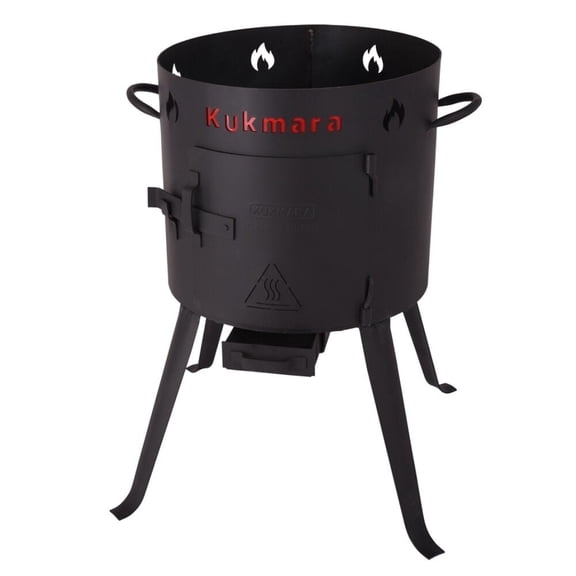 STPgoods Uchag for Kazan 12.7 Qt (12 L) Camping Stove Outdoor Oven Stove Wood Fire Oven Camping Furnace for Cauldron, Black
