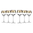 thumbnail image 1 of STPgoods Versailles Wine Glass Set of 6 Pcs 9.5 fl oz (280 ml) Glasses for Red and White Wine with Gold Plating and Engraving Glass with Stem, Clear and Gold, 1 of 3
