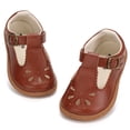 thumbnail image 1 of STQ Toddler Mary Jane Shoes Girl Wide Toe Box Dress Shoes School Uniform Church Cute Princess Flats Shoe for Christmas Birthday Party Kids Lamour Fashion Brown Toddler 9, 1 of 9