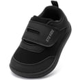 thumbnail image 1 of STQ Toddler Wide Toe Box Shoes:Boys Barefoot Shoes,Baby First Walking Shoes Kids Tennis Sneakers, Canvas Casual Preschool Flat Non Slip Comfortable Lightweight Outdoor All Black Toddler Size 10, 1 of 8