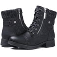 thumbnail image 1 of TEAHOO X STQ Women's Combat Boots Lace up Ankle Booties Black US 6.5, 1 of 7