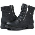 thumbnail image 1 of STQ Women's Combat Boots Lace up Ankle Booties Black US 8, 1 of 7