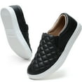 thumbnail image 1 of Women's Slip on Sneakers Platform Walking Shoes Casual Loafers Black US 6, 1 of 7