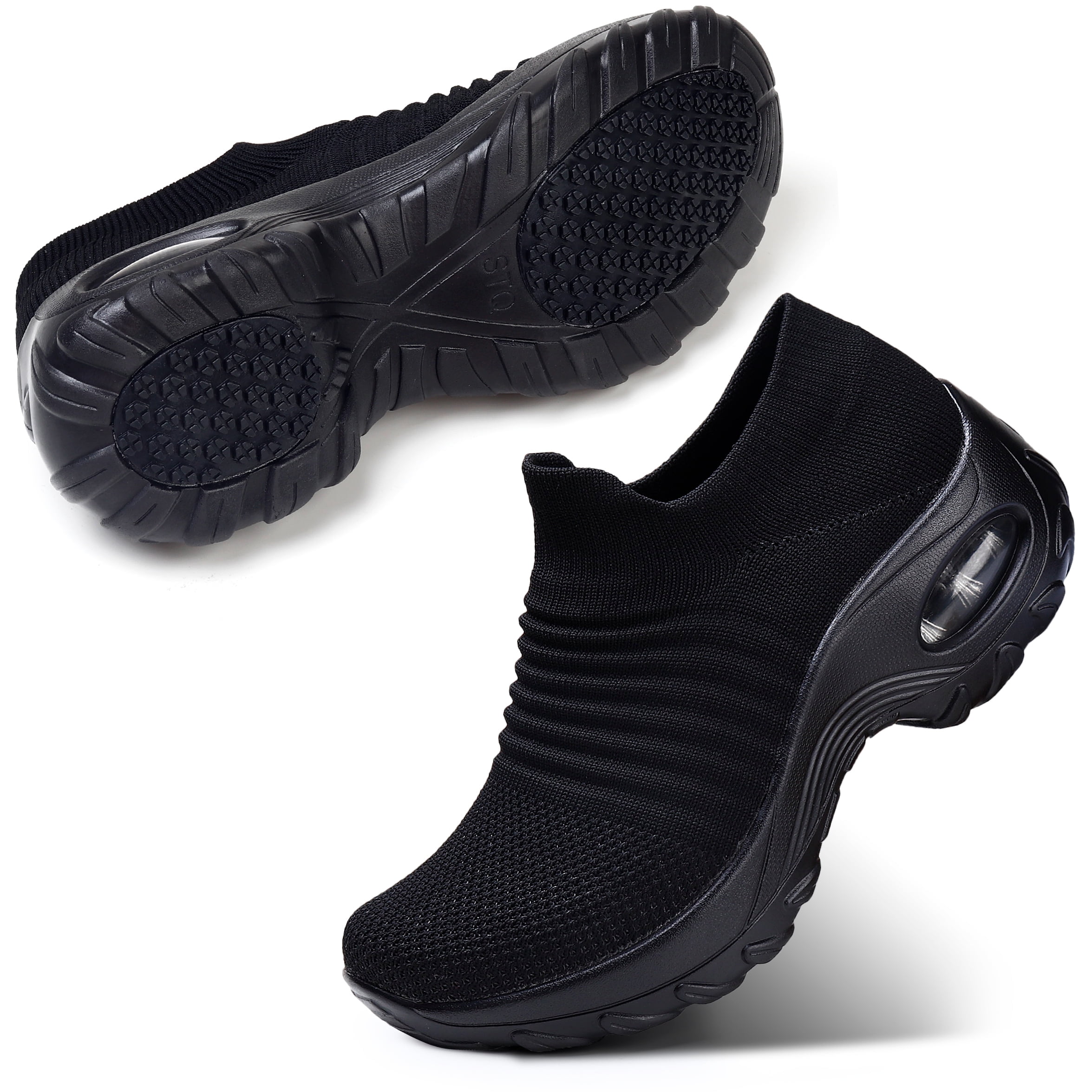 STQ Comfortable Women's Walking Shoes, Wide Width, Memory