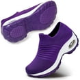 thumbnail image 1 of STQ Women's Walking Shoes Slip on Breathable Sneakers Purple US 10, 1 of 7