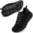 thumbnail image 1 of STQ Women's Walking Shoes Slip on Cushioned Breathable Sneakers All Black US 6, 1 of 6