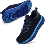 STQ Women's Walking Shoes Slip on Cushioned Breathable Sneakers Navy US 8.5