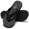 thumbnail image 1 of STQ Womens Flips Flops with Yoga Mat Quick Dry Thong Sandals for Water,Shower,vacation All Black 8 US, 1 of 8
