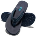 thumbnail image 1 of STQ Womens Flips Flops with Yoga Mat Quick Dry Thong Sandals for Water,Shower,vacation Navy 7 US, 1 of 8