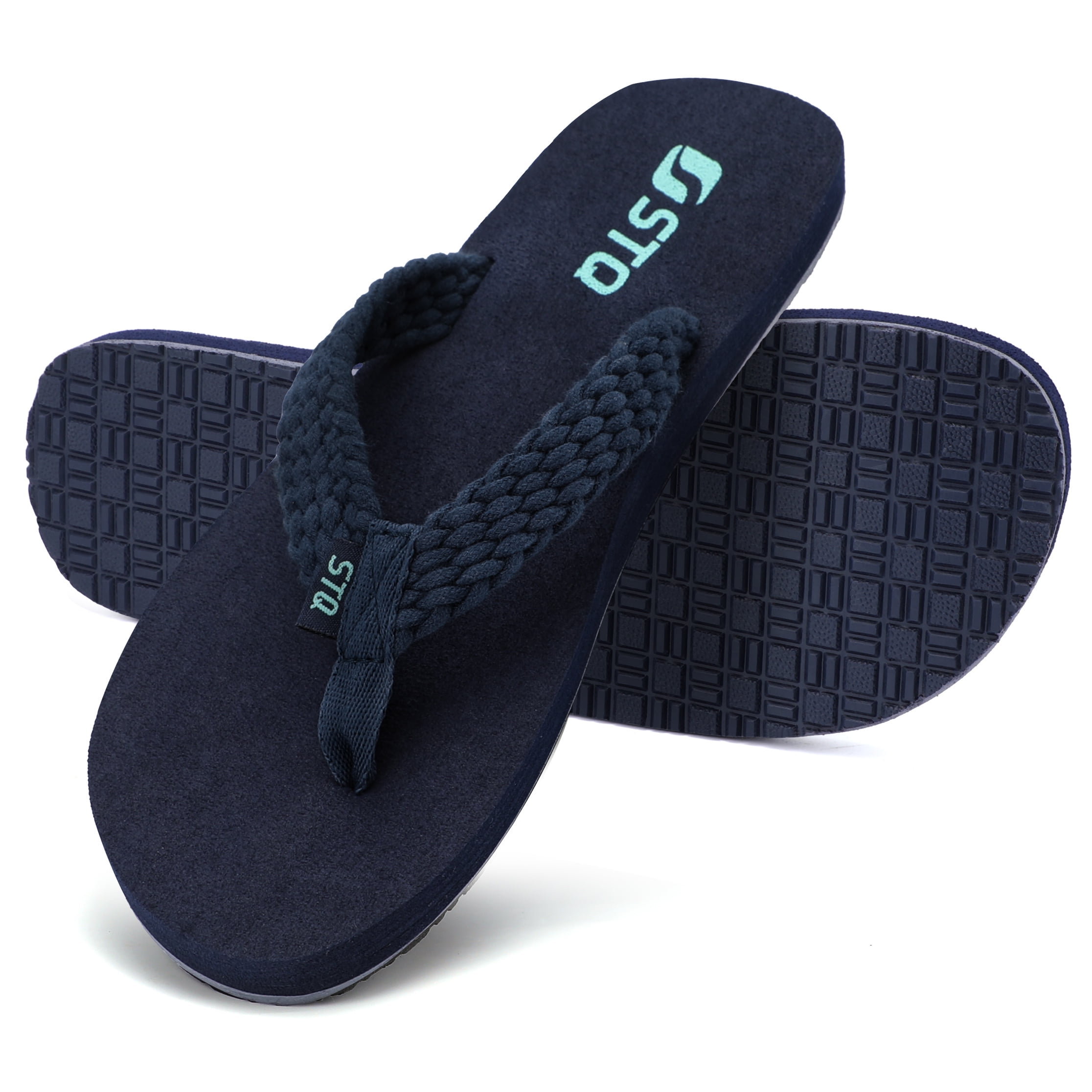 STQ Womens Flips Flops with Yoga Mat Quick Dry Thong Sandals for Water