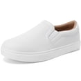 thumbnail image 1 of STQ Womens Slip On Sneakers Comfortable Nursing Shoes with Memory Foam for Spring Fall Loafers White Size 6, 1 of 6