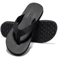thumbnail image 1 of STQ Yoga Mat Flip Flops for Women Soft Thong Sandals with Arch Support All Black Size 7, 1 of 6