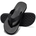 thumbnail image 1 of STQ Yoga Mat Flip Flops for Women Soft Thong Sandals with Arch Support All Black Size 7, 1 of 7