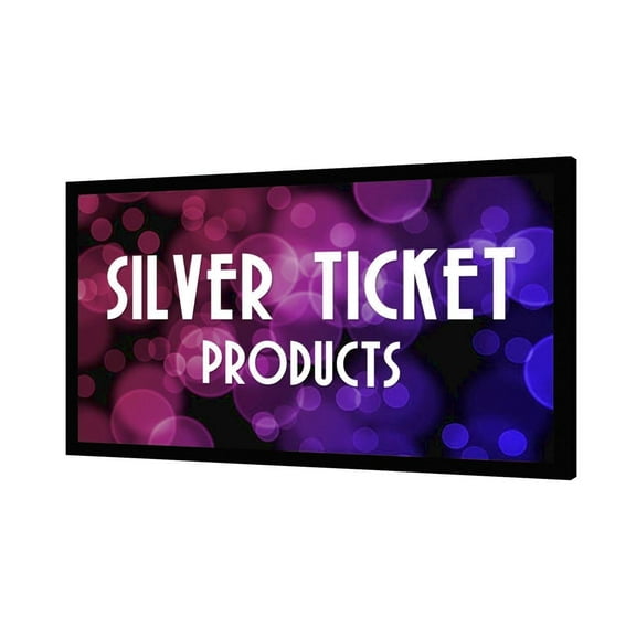 STR-169150-HC Silver Ticket, 150" Diagonal, 16:9 Cinema Format, 4K Ultra HD Ready, (6 Piece Fixed Frame) Projector Screen, High Contrast Grey Material