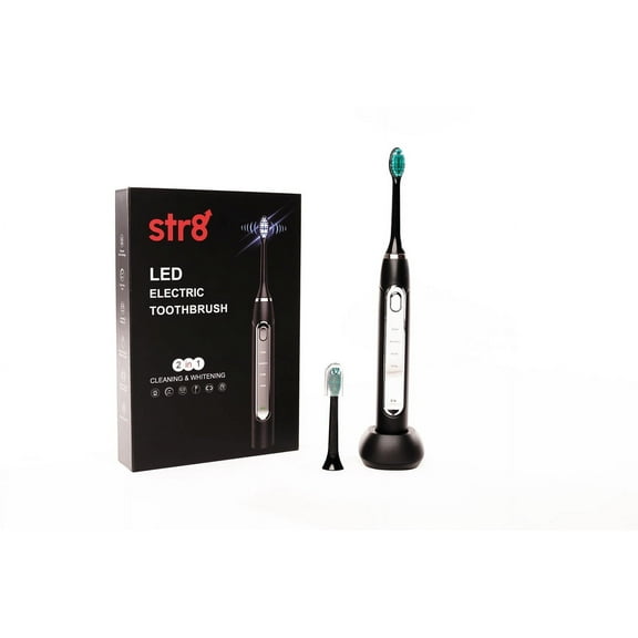 STR8 LED Black Electric Toothbrush