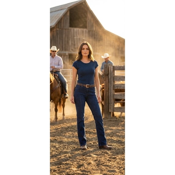 Angel Premium Women's Straight-Leg High-Rise Relax-Fit Jeans