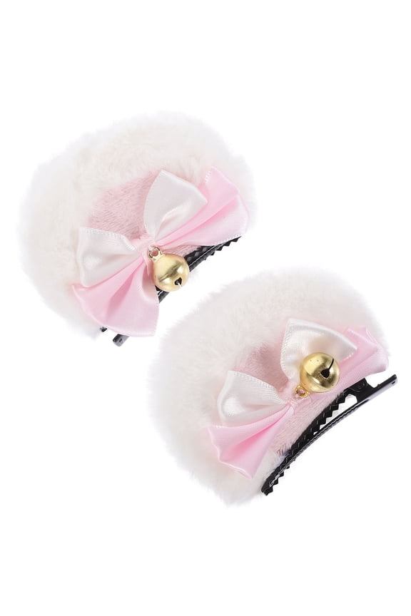 1 Pair Elegant Bow Hair Claw White Cosplay Hair Decoration for Women