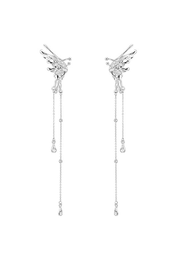 1 Pair Ear Cuff Chain Easy to Wear Butterflies Ear Hook for Women