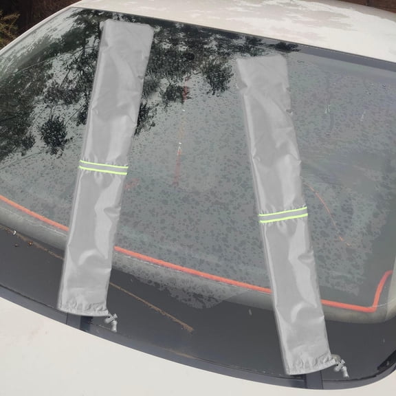 STRANDCHIC 1 Pair Grey Car Side Wiper Covers with Protective Bird Droppings Shield for Outdoor Use