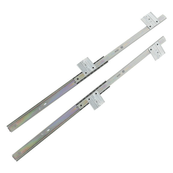 STRANDCHIC Heavy Duty White Steel Keyboard Tray, Smooth Sliding Under Desk Mount for Office Furniture, 1 Pair