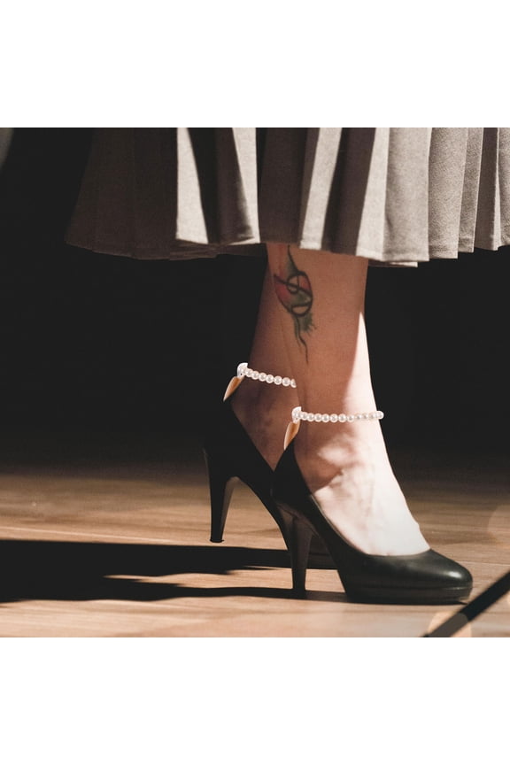 Elegant French Heel Chains with Decoration for Professional Attire 1Pair