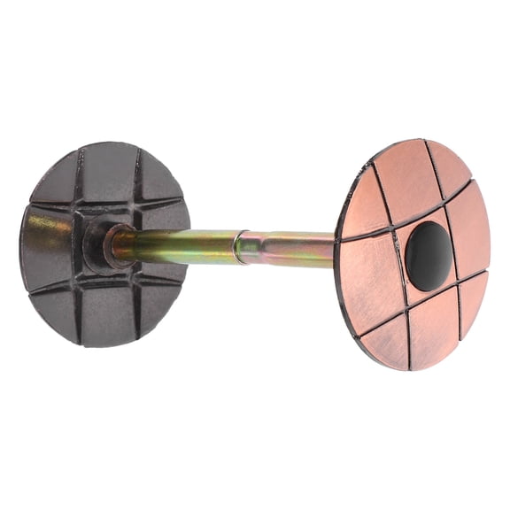 STRANDCHIC 1Set Vintage Metal Door Hole Plug Zinc Alloy Round Deadbolt Cover Plate with Screws Brown