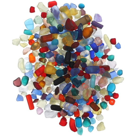 STRANDCHIC Multi-Colored Glass Sand Fish Tank Substrate Set for Aquarium Decoration and Outdoor Garden Use