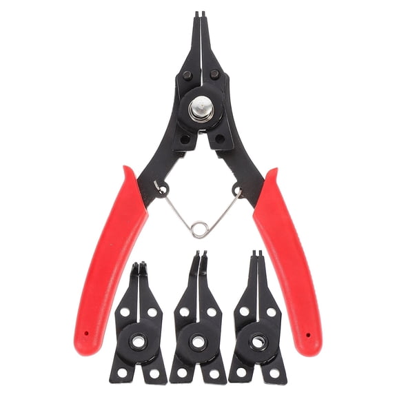 STRANDCHIC Red Circlip Pliers Set, Steel Construction, Portable Size, Ideal for Repair and Maintenance Tasks