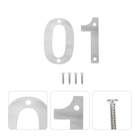 STRANDCHIC 1Set Stainless Steel Home Decor Door Number with Pre Drilled Holes
