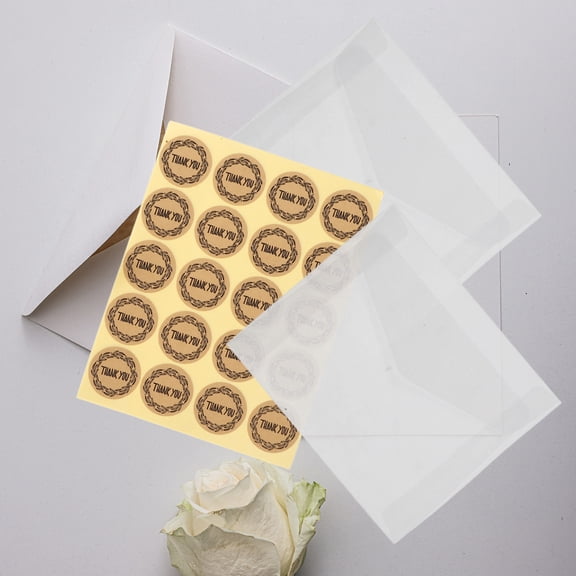 STRANDCHIC 1Set Transparent Letter Envelopes Vintage Paper Material Simple Elegant Envelopes for Storage