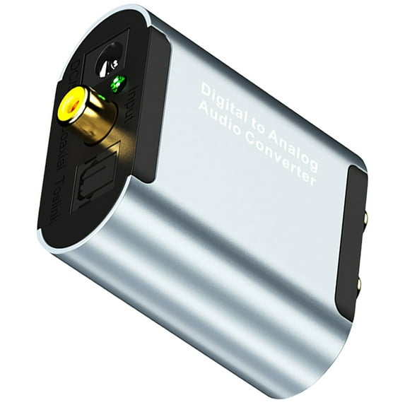 STRANDCHIC Digital to Analog Audio Converter Aluminum Alloy Analog Audio Adapter for Computer Use 1 Set