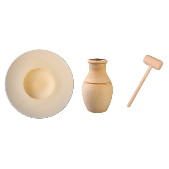 STRANDCHIC 1Set Lightweight Yellow Earthenware Pot with Fine Craftsmanship for Outdoor and Household Cooking