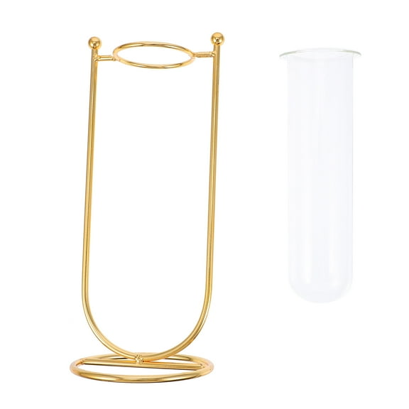 STRANDCHIC 1 Set of Nordic Decor Flower Vase for Bedroom Decoration in Golden Glass as Storage Holder