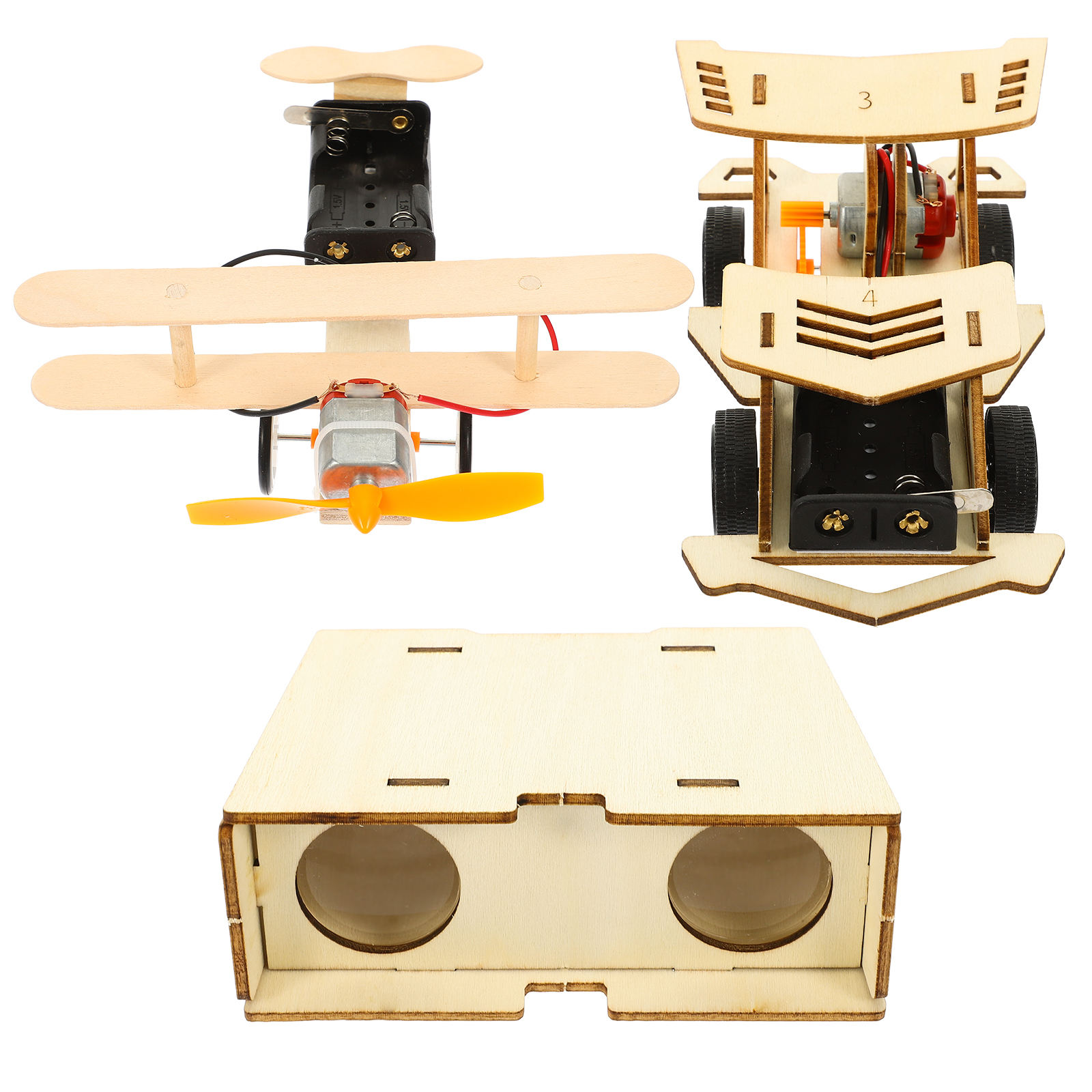 STRANDCHIC 1 Set of Wooden Car Science Experiment Kit for Teamwork ...