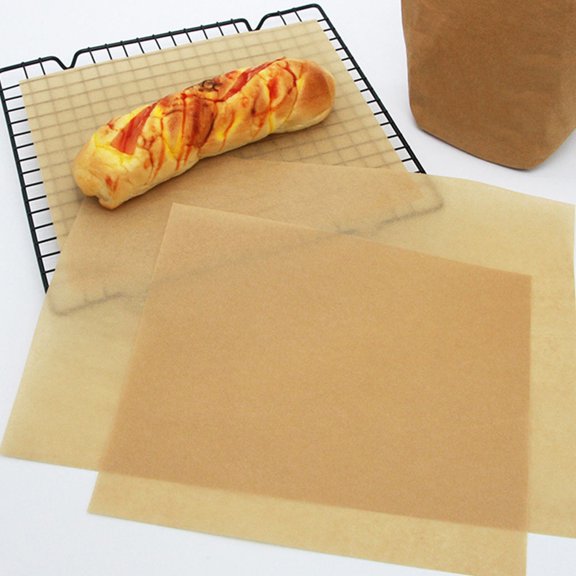 STRANDCHIC 100Pcs Kitchen Baking Accessories Brown Non Stick Paper for Pastries and Cookies