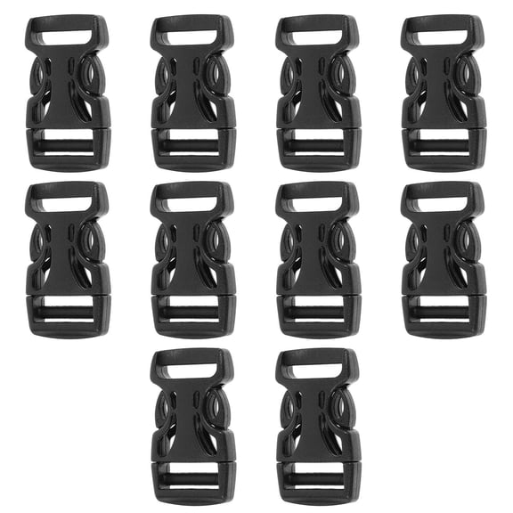 STRANDCHIC 100Pcs Plastic Quick Release Buckle for Backpack and Luggage Straps Black