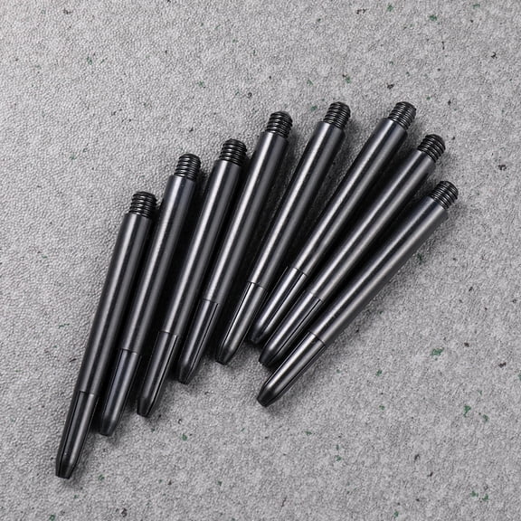STRANDCHIC 100Pcs Plastic Darts Shafts Black Front Loaded Weight Balance for Optimized Flight Path with 2Ba Thread