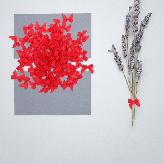STRANDCHIC 100 Pcs Red Bow Hairpin Accessories for Hair Clips, Crafts, Holiday Decorations, Wrapping, and Party Supplies