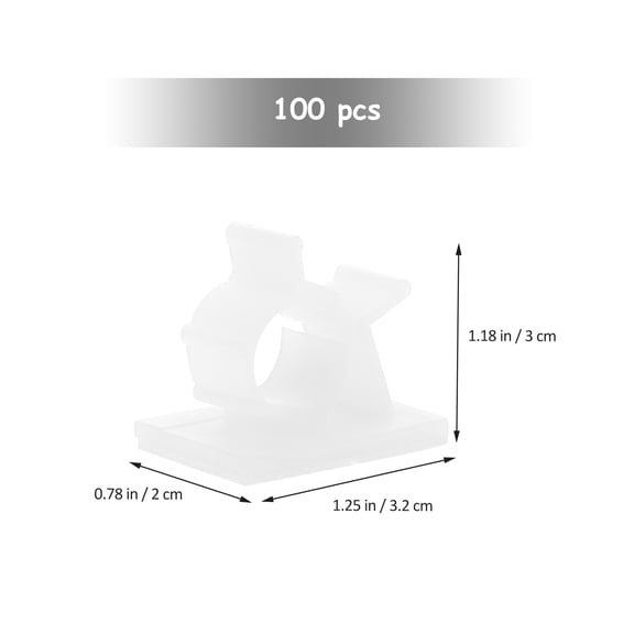 STRANDCHIC 100Pcs Self Adhesive Cable Clip for Desk Organization of Wires