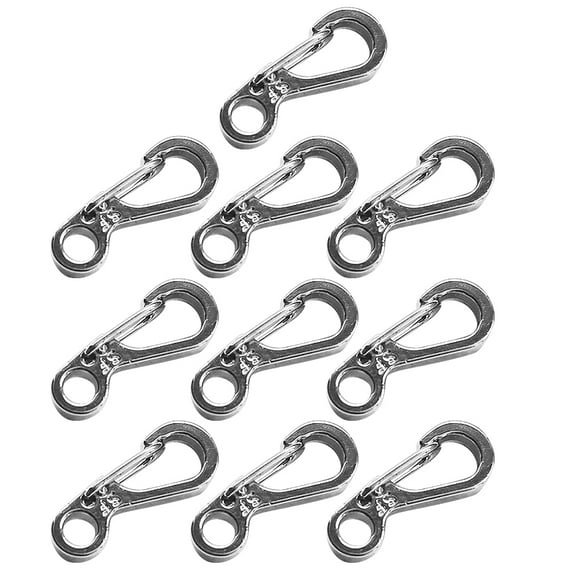 STRANDCHIC 10Pcs Carabiner Clip Aluminum Lock Hook for Backpack Paracord Attachment